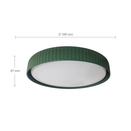 Brilagi - Himmennettävä LED-kattovalaisin LUCIA LED/60W/230V 3000–6500K, halkaisija 59 cm, vihreä + kaukosäädin