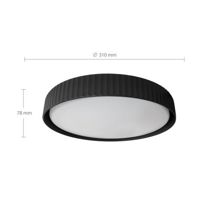 Brilagi - LUCIA LED-kattovalaisin 24W 230V Ø 31 cm, musta