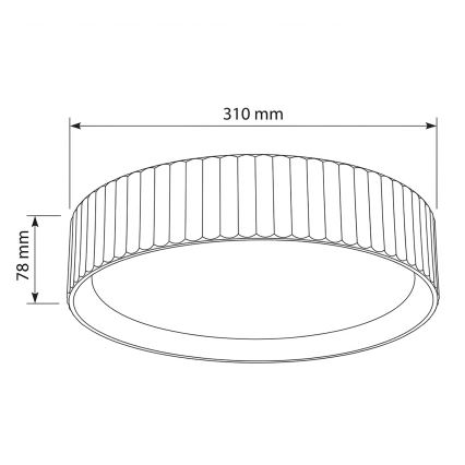 Brilagi - LUCIA LED - LED-kattovalaisin LED/24W/230V, halkaisija 31 cm, beige