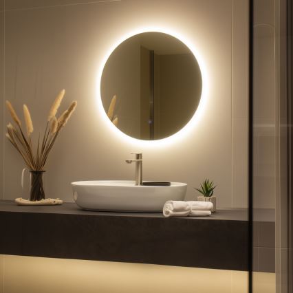 Brilagi - LED-kylpyhuonepeili LUNA LED/19W/230V halkaisija 60 cm IP44 CRI 90 himmennettävä + CCT