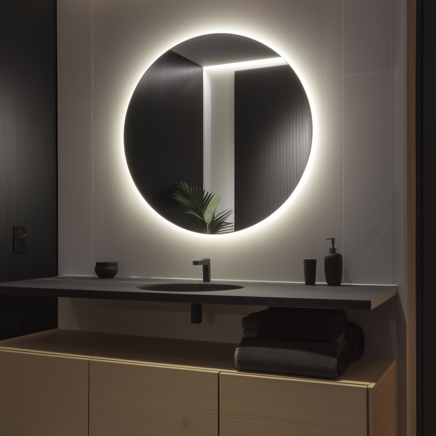 Brilagi - LED-kylpyhuonepeili LUNA LED/32W/230V halkaisija 100 cm IP44 CRI 90 himmennettävä +CCT