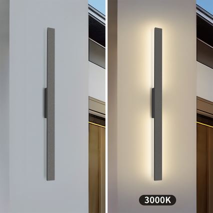 Brilagi - LUNA LED-ulko­seinävalaisin 24W/230V 3000K IP65 100 cm antrasiitti CRI 90