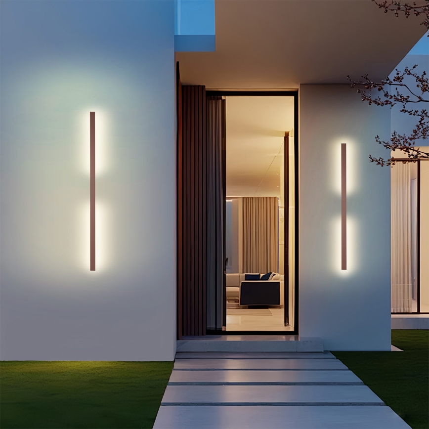 Brilagi - LED ulkoseinävalaisin LUNA LED/24W/230V 3000K IP65 100 cm ruskea CRI 90