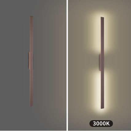 Brilagi - LED ulkoseinävalaisin LUNA LED/24W/230V 3000K IP65 100 cm ruskea CRI 90