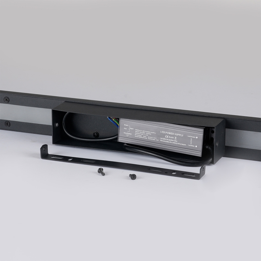 Brilagi - LED-ulkoseinävalaisin LUNA LED/30W/230V 3000K IP65 150 cm musta CRI 90