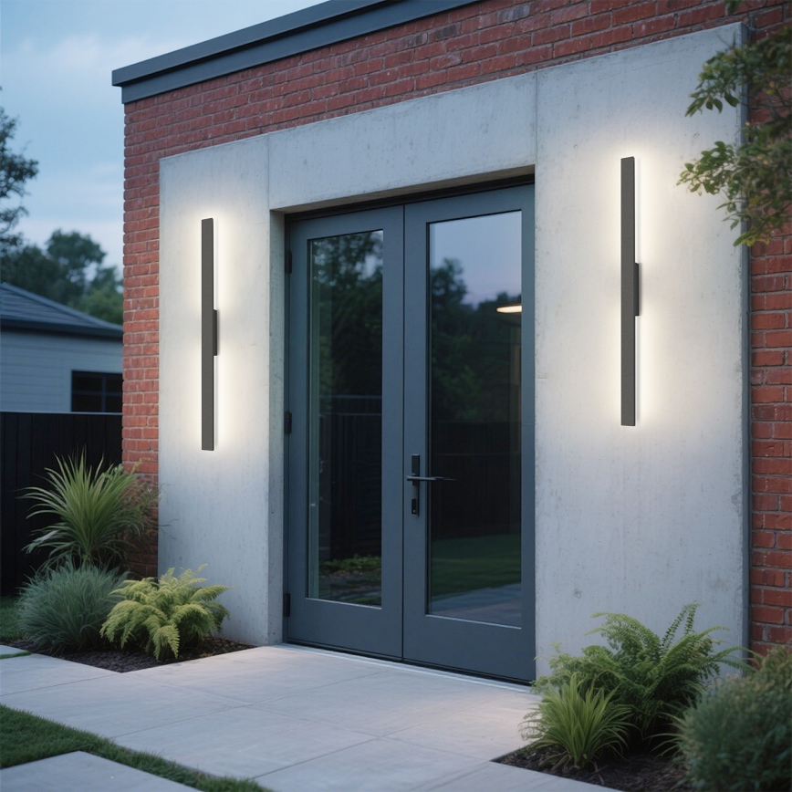 Brilagi - LED-ulkoseinävalaisin LUNA LED/24W/230V 4000K IP65 100 cm antrasiitti CRI 90