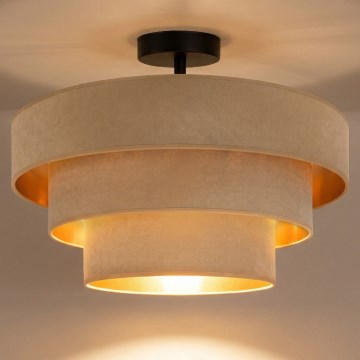 Brilagi - LUNETA pintakiinnitteinen kattovalaisin 1xE27/60W/230V halkaisija 40 cm beige/kulta