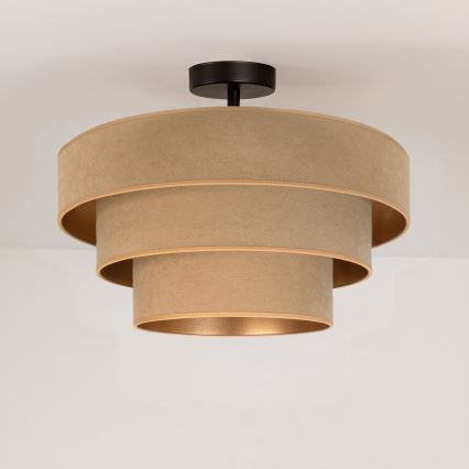 Brilagi - LUNETA pintakiinnitteinen kattovalaisin 1xE27/60W/230V halkaisija 40 cm beige/kulta