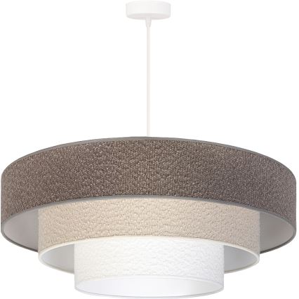 Brilagi - LUNETA-riippuvalaisin köydellä, 3x E27 (max. 60 W/lamppu), 230 V, Ø 80 cm, harmaa/kerma/valkoinen