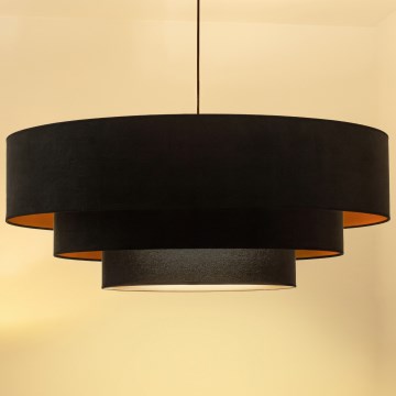 Brilagi - LUNETA riippuvalaisin vaijerilla 3xE27/60W/230V halkaisija 80 cm musta/kulta