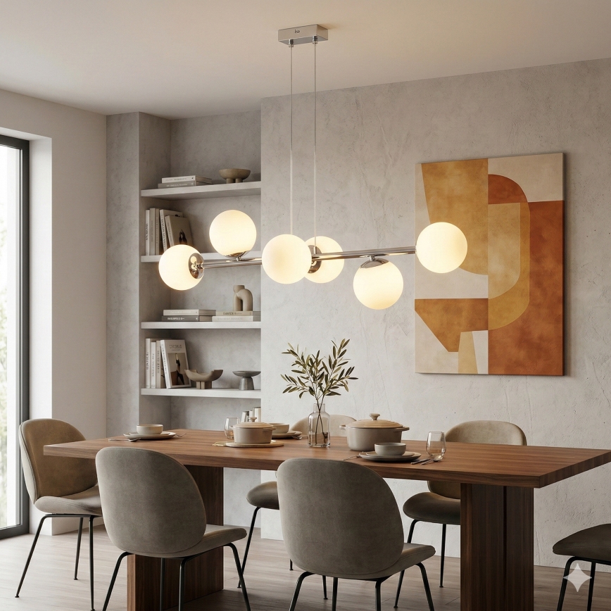 Brilagi - MALONY ripustettava kattokruunu 6xE14/20W/230V kiiltävä kromi