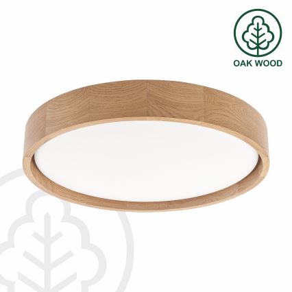Brilagi - LED-himennettävä kattovalaisin MANAROLA REMOTE LED/24W/230V 3000-6500K halkaisija 41 cm tammi + kaukosäädin