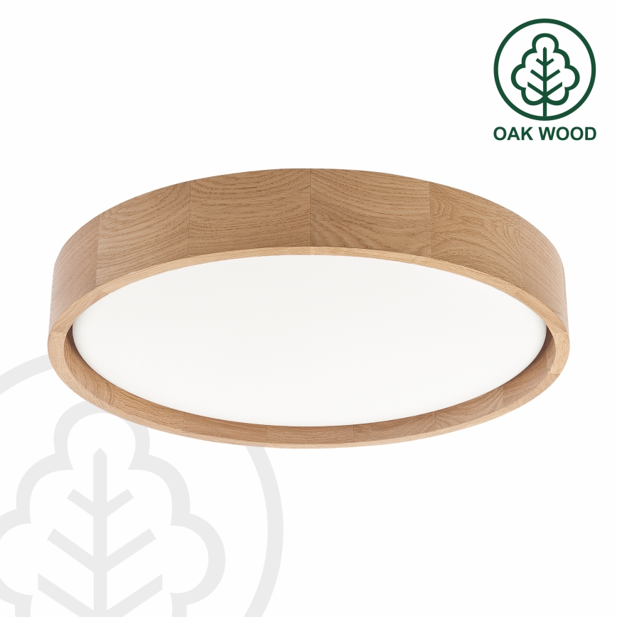 Brilagi - LED-himennettävä kattovalaisin MANAROLA REMOTE LED/24W/230V 3000-6500K halkaisija 41 cm tammi + kaukosäädin