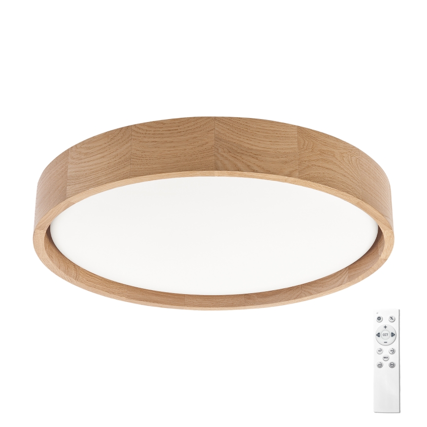 Brilagi - LED-himennettävä kattovalaisin MANAROLA REMOTE LED/24W/230V 3000-6500K halkaisija 41 cm tammi + kaukosäädin
