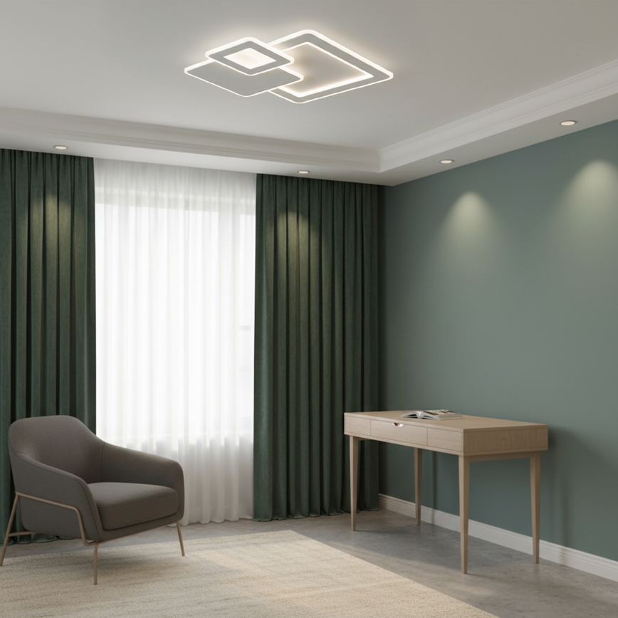 Brilagi - Himmennettävä LED-kattovalaisin MODERNI LED/93W/230V 3000-6000K 48,5x48,5 cm + kaukosäädin