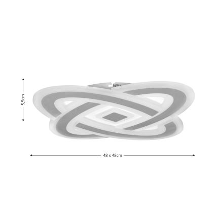Brilagi - himmennettävä kattovalaisin MODERN LED/90W/230V 3000-6000K 48x48 cm + kaukosäädin