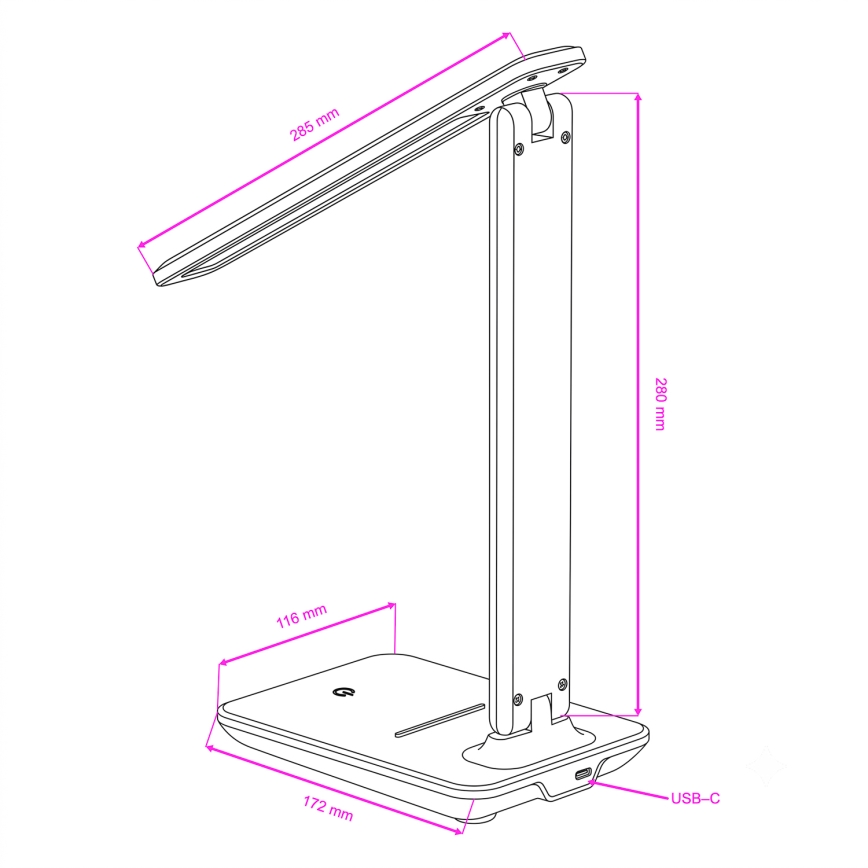 BRILAGI - MODO himmennettävä LED-pöytälamppu LED/7W/230V 3000/4000/6500K musta