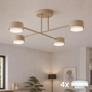 Brilagi - MONO LED-pintakiinnitteinen kattovalaisin 4xGX53/13W/230V beige