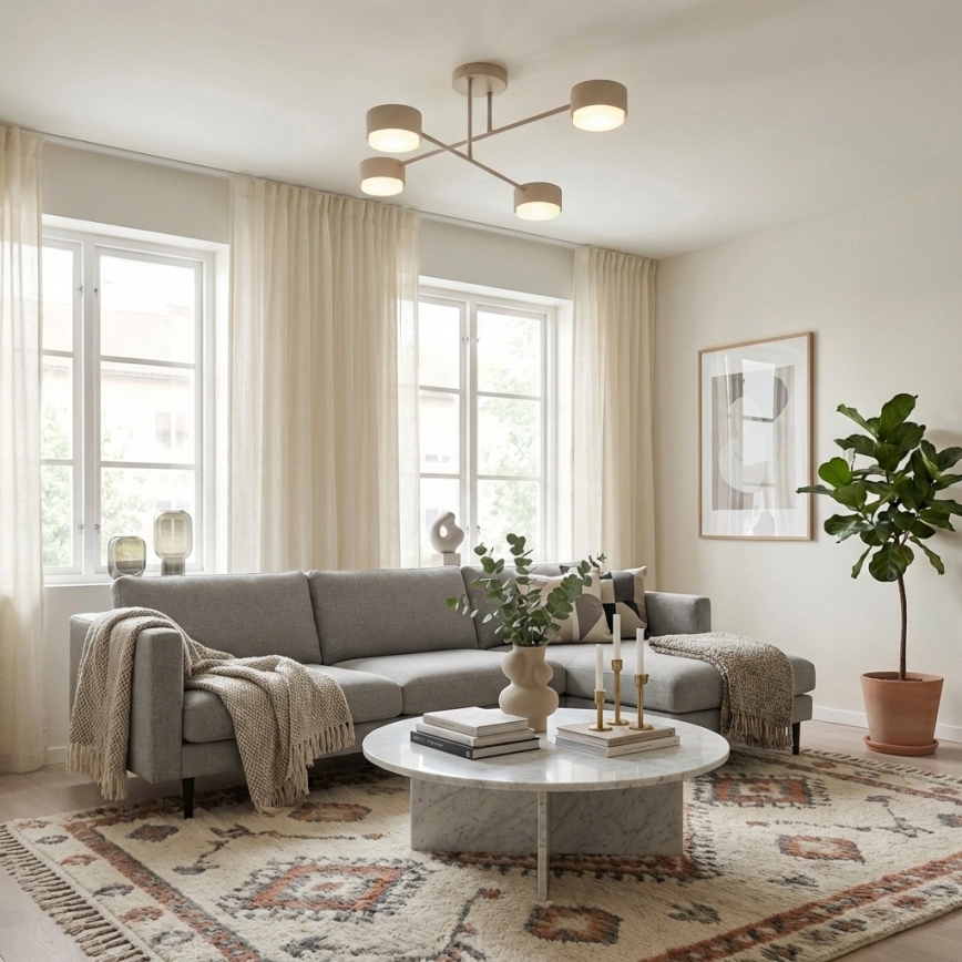 Brilagi - MONO LED-pintakiinnitteinen kattovalaisin 4xGX53/13W/230V beige