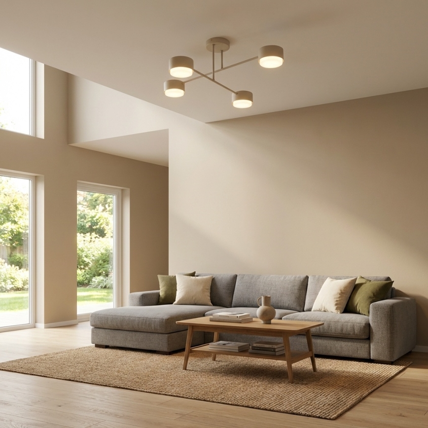 Brilagi - MONO LED-pintakiinnitteinen kattovalaisin 4xGX53/13W/230V beige