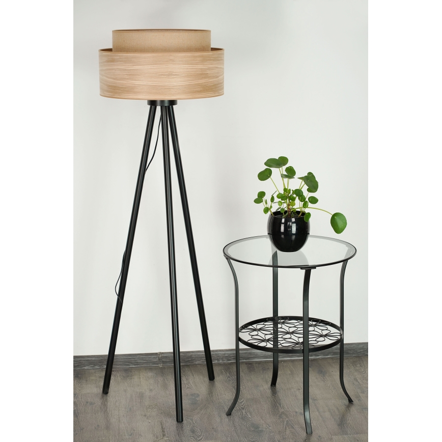 Brilagi - Lattiavalaisin MONTANA BOHO 1xE27/15W/230V ruskea/musta