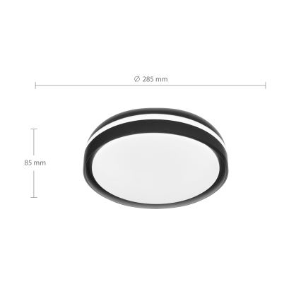 Brilagi - NAOMI LED-kattovalaisin LED/24W/230V, halkaisija 28,5 cm, musta