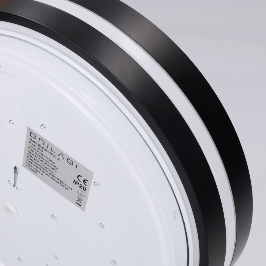 Brilagi - NAOMI LED-kattovalaisin LED/24W/230V, halkaisija 28,5 cm, musta