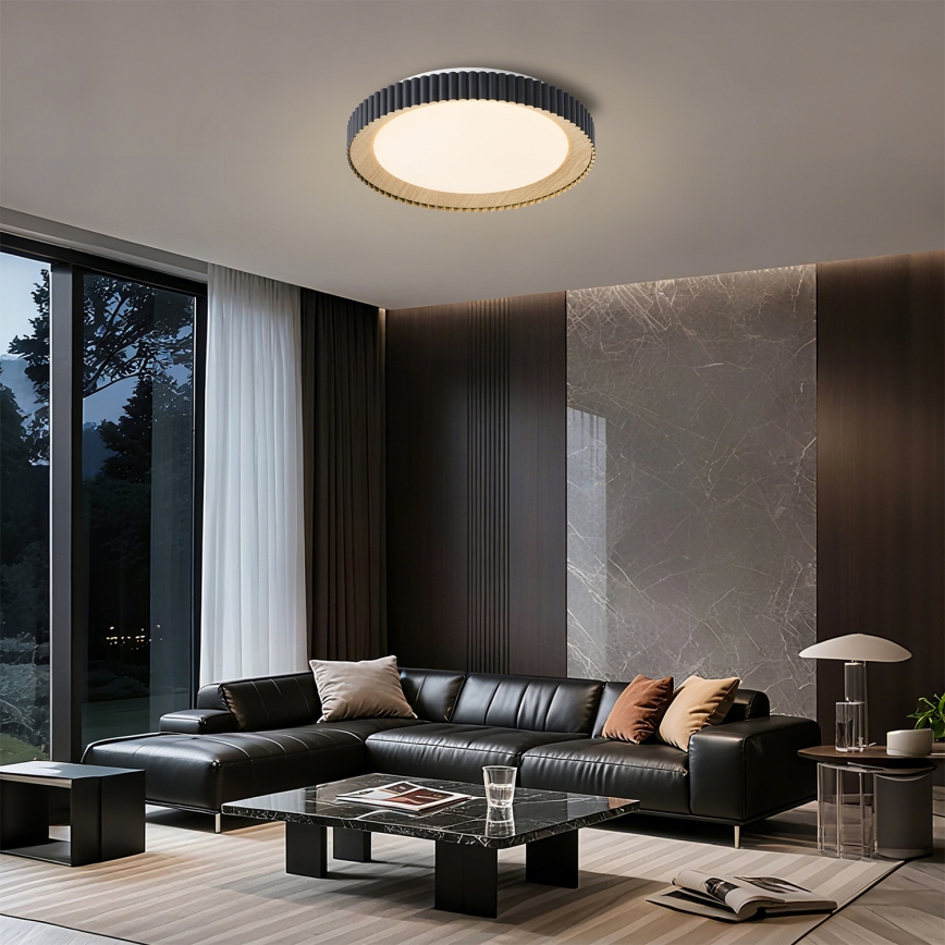 Brilagi - NEXO LED-himmennettävä kattovalaisin LED/48W/230V 3000-6000K musta halkaisija 43 cm + kaukosäädin