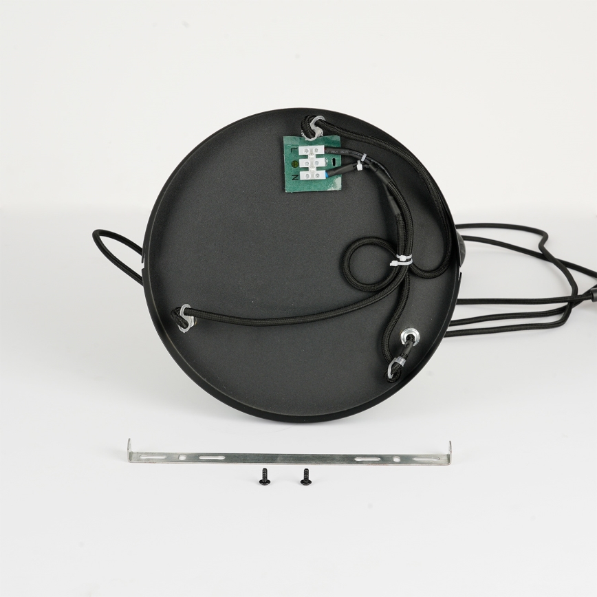 Brilagi - NORDIC WAVE riippuvalaisin vaijerilla 3xE27/15W/230V, ø 38 cm, pellava/musta