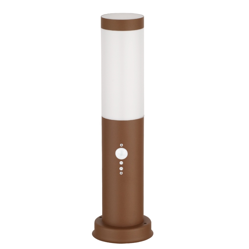 Brilagi - NOVA ulkovalaisin liiketunnistimella 1xE27/15W/230V 40 cm IP44 ruskea