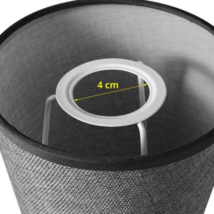 Brilagi - Universaali varjostin NUBILA E27 13x9 cm harmaa