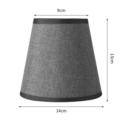 Brilagi - Universaali varjostin NUBILA E27 13x9 cm harmaa