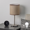 Brilagi - NUBILA LED-pöytälamppu 1xE27/60W/230V ruskea