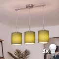 Brilagi - NUBILA LED-riippuvalaisin kaapelilla 3xE27/60W/230V, vihreä