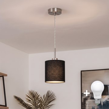 Brilagi - NUBILA LED-riippuvalaisin, kaapelilla ripustettava, 1 x E27/60W/230V, halkaisija 14 cm, musta