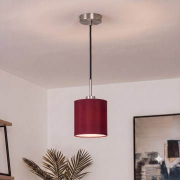 Brilagi - NUBILA LED-riippuvalaisin vaijerilla 1xE27/60W/230V Ø 14 cm musta/pompeijinpunainen