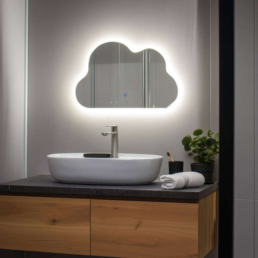 Brilagi - LED-kylpyhuonepeili NUVOLA LED/19W/230V 37x60 cm IP44 CRI 90 himmennettävä + CCT