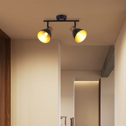 Brilagi - ODENSE-kohdevalaisin 2xE14/10W/230V puu/musta