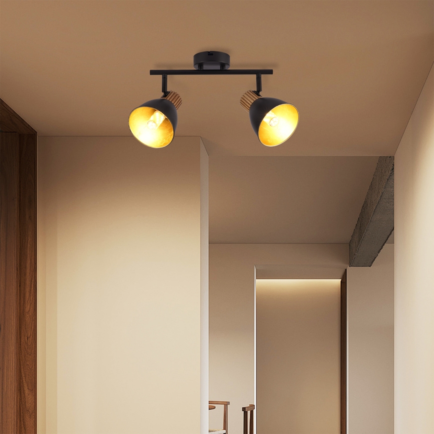 Brilagi - ODENSE-kohdevalaisin 2xE14/10W/230V puu/musta