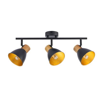 Brilagi - ODENSE-kohdevalaisin 3xE14/10W/230V puu/musta