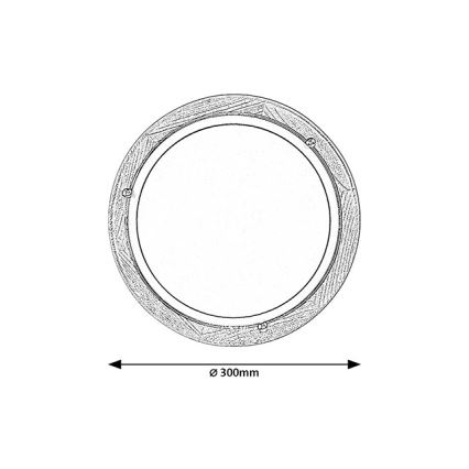 Brilagi - ORBIS-kattovalaisin 1xE27/60W/230V, halkaisija 30 cm, mänty