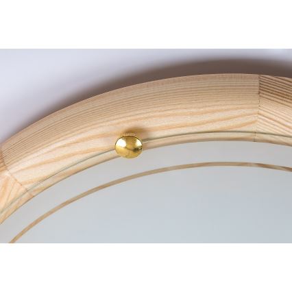 Brilagi - ORBIS kattovalaisin 2xE27/60W/230V, halkaisija 38 cm, mänty