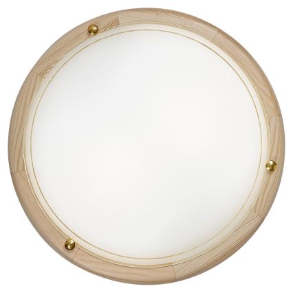 Brilagi - ORBIS kattovalaisin 2xE27/60W/230V, halkaisija 38 cm, mänty