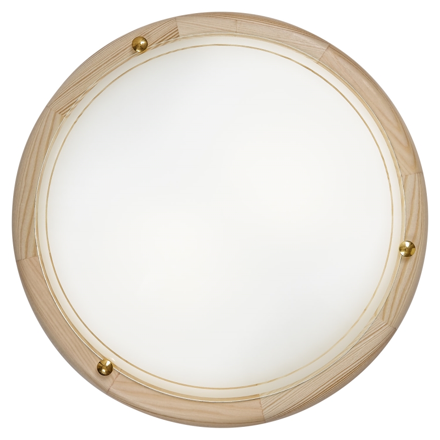 Brilagi - ORBIS kattovalaisin 2xE27/60W/230V, halkaisija 38 cm, mänty