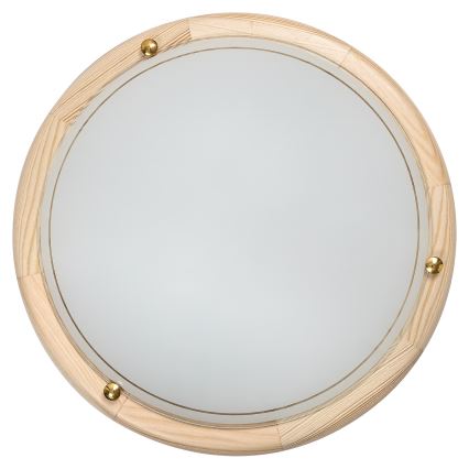 Brilagi - ORBIS kattovalaisin 2xE27/60W/230V, halkaisija 38 cm, mänty