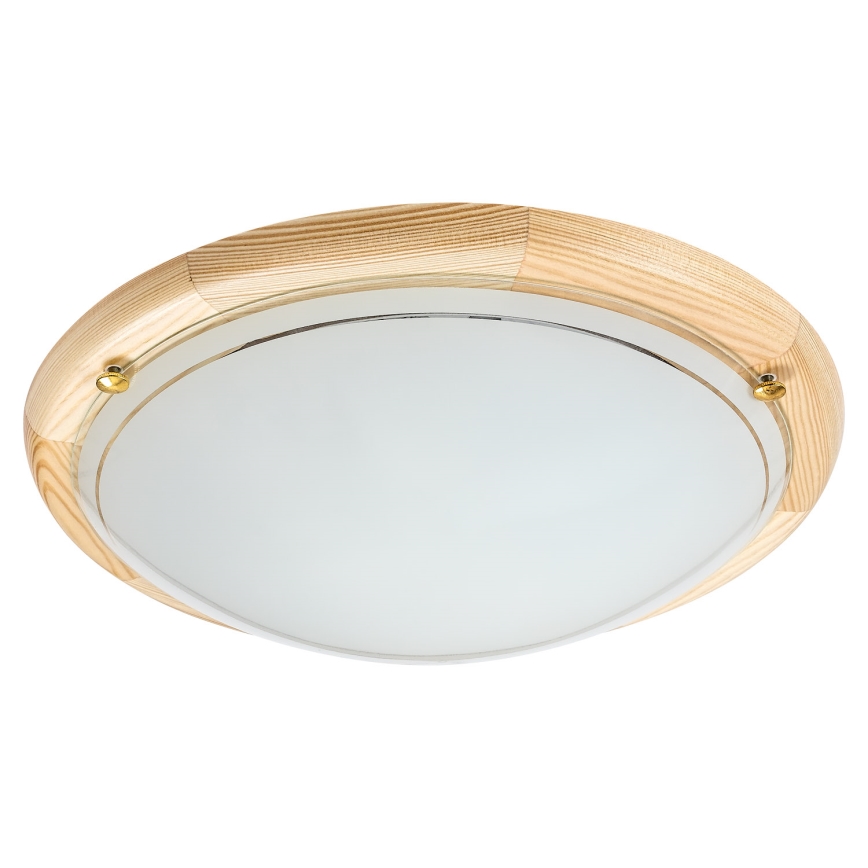 Brilagi - ORBIS kattovalaisin 2xE27/60W/230V, halkaisija 38 cm, mänty