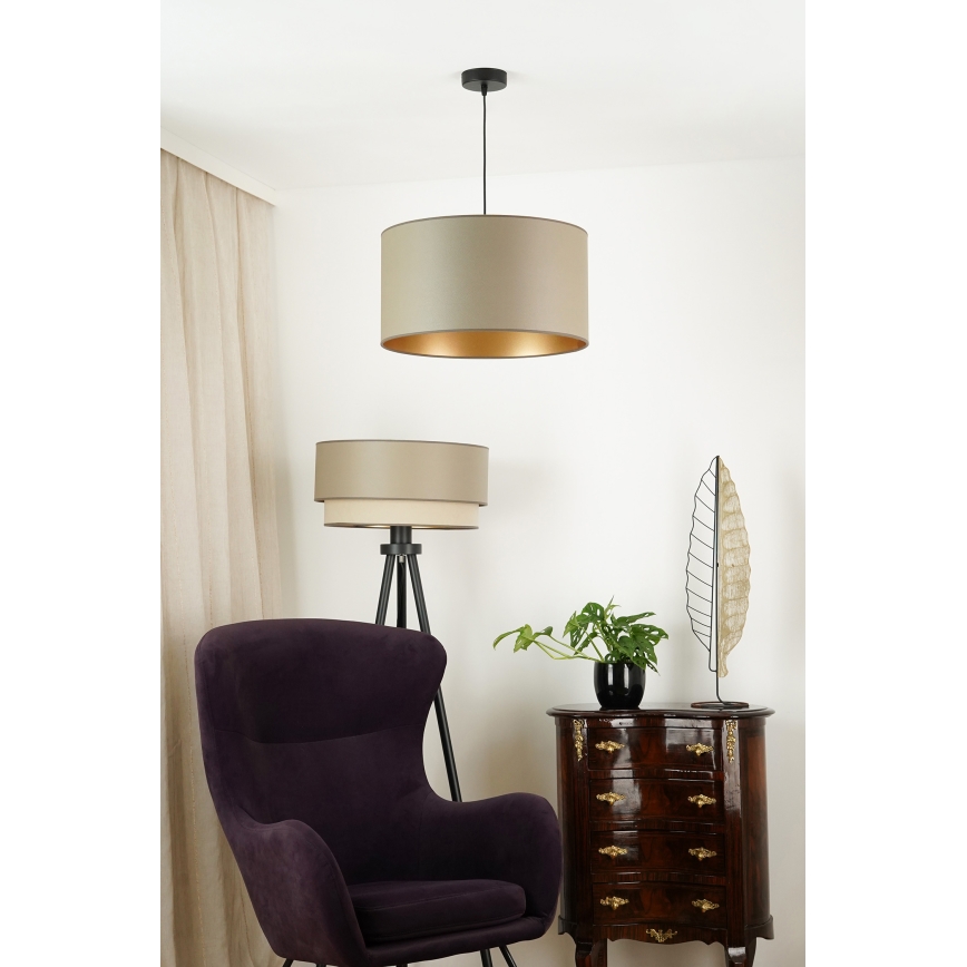 Brilagi - Ripustettava kattovalaisin OREGON ROLLER VEGE 1xE27/15W/230V halkaisija 45 cm harmaa