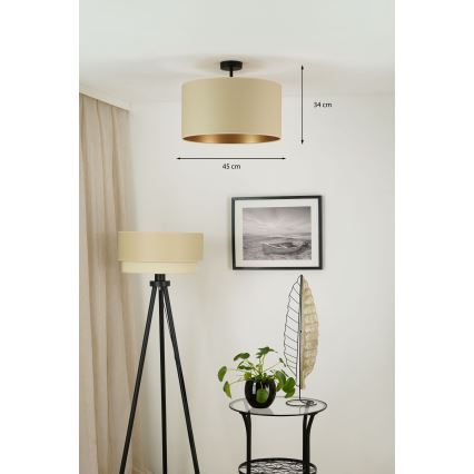 Brilagi - Kiinnitettävä kattovalaisin OREGON ROLLER VEGE 1xE27/15W/230V Ø 45 cm beige