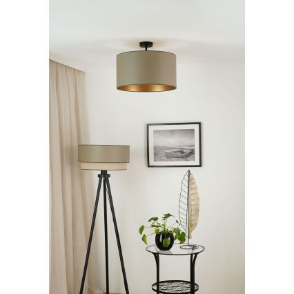 Brilagi - Kiinnitettävä kattovalaisin OREGON ROLLER VEGE 1xE27/15W/230V halkaisija 45 cm harmaa