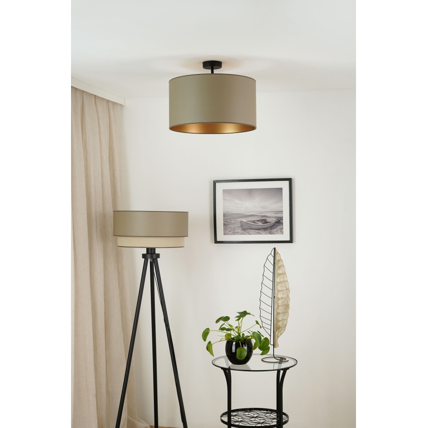 Brilagi - Kiinnitettävä kattovalaisin OREGON ROLLER VEGE 1xE27/15W/230V halkaisija 45 cm harmaa